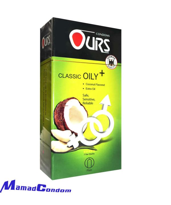 کاندوم فوق نازک و ساده روان کننده نارگیلی12عددی Classic Oily Plus 12 Pcs Condom - Ours